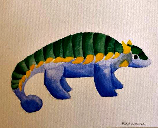 Ankylosaurus Watercolor