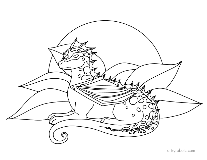 Poison Dragon Coloring Page