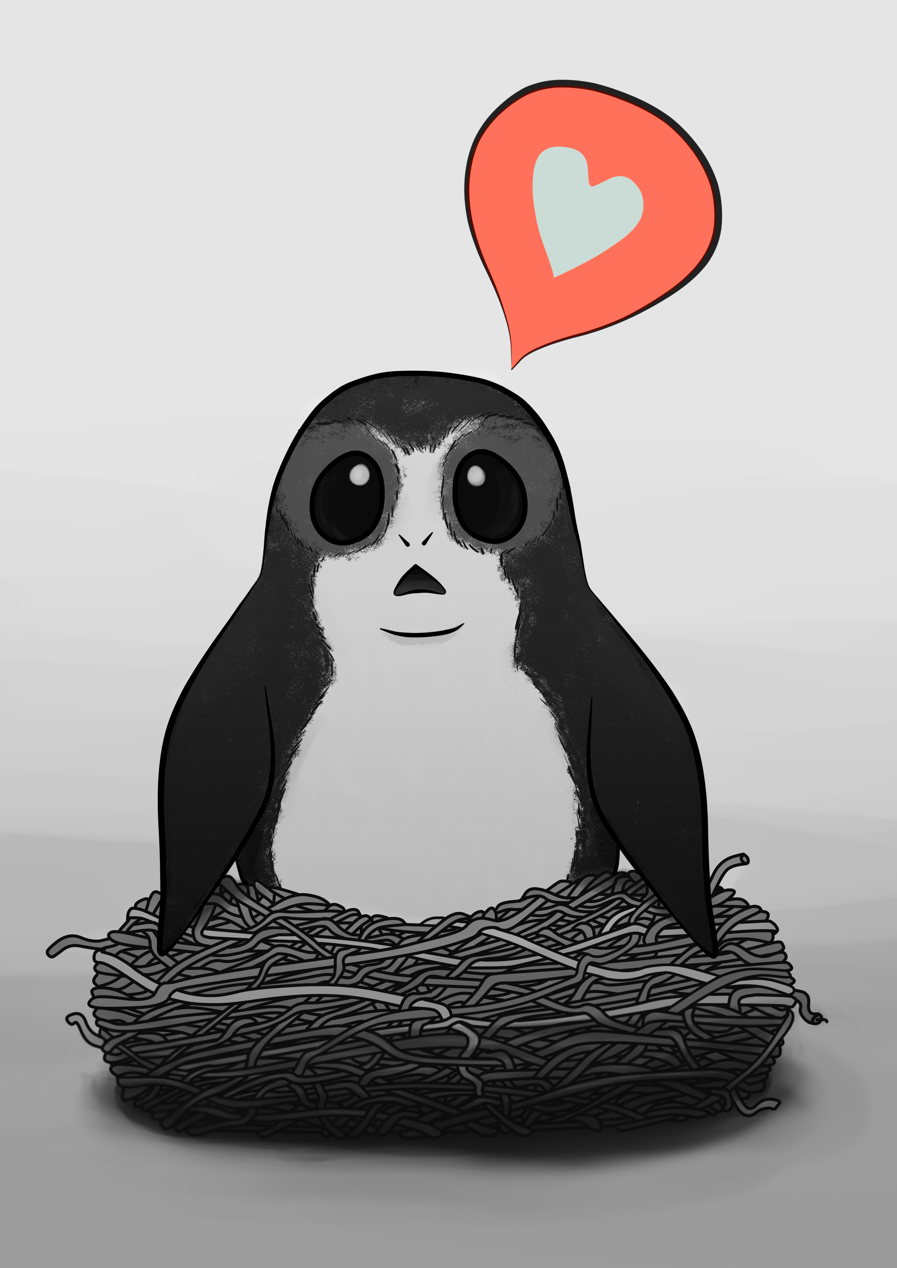 Art of the Day: The Last Jedi’s Porg – ArtsyRobotz
