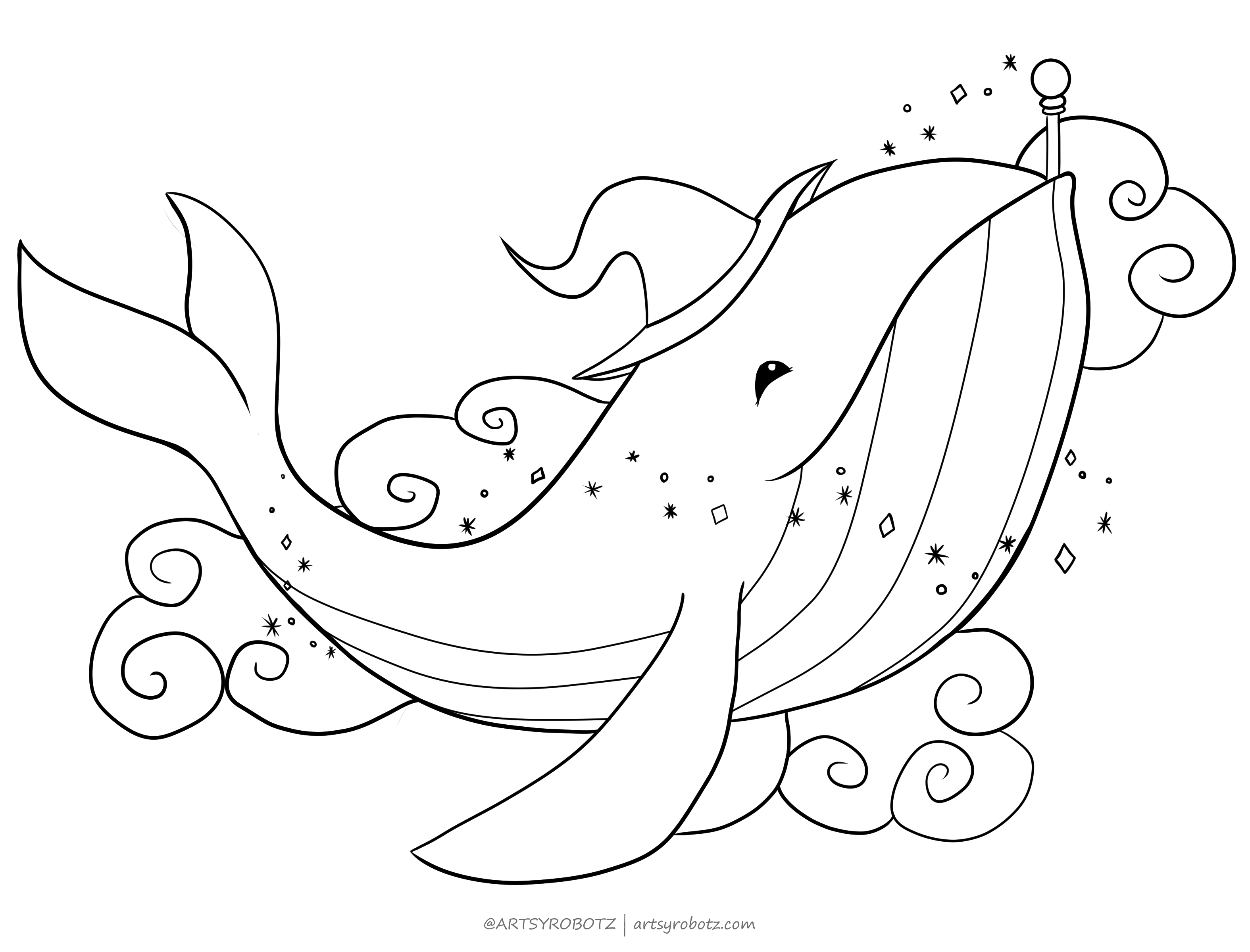 Whale Wizard from Inktober 2018